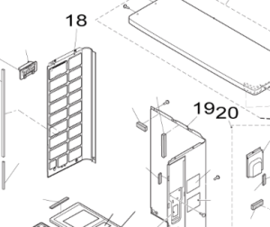 018. Vänster sidopanel till utedel Nordic Inverter/Bosch Compress 5000